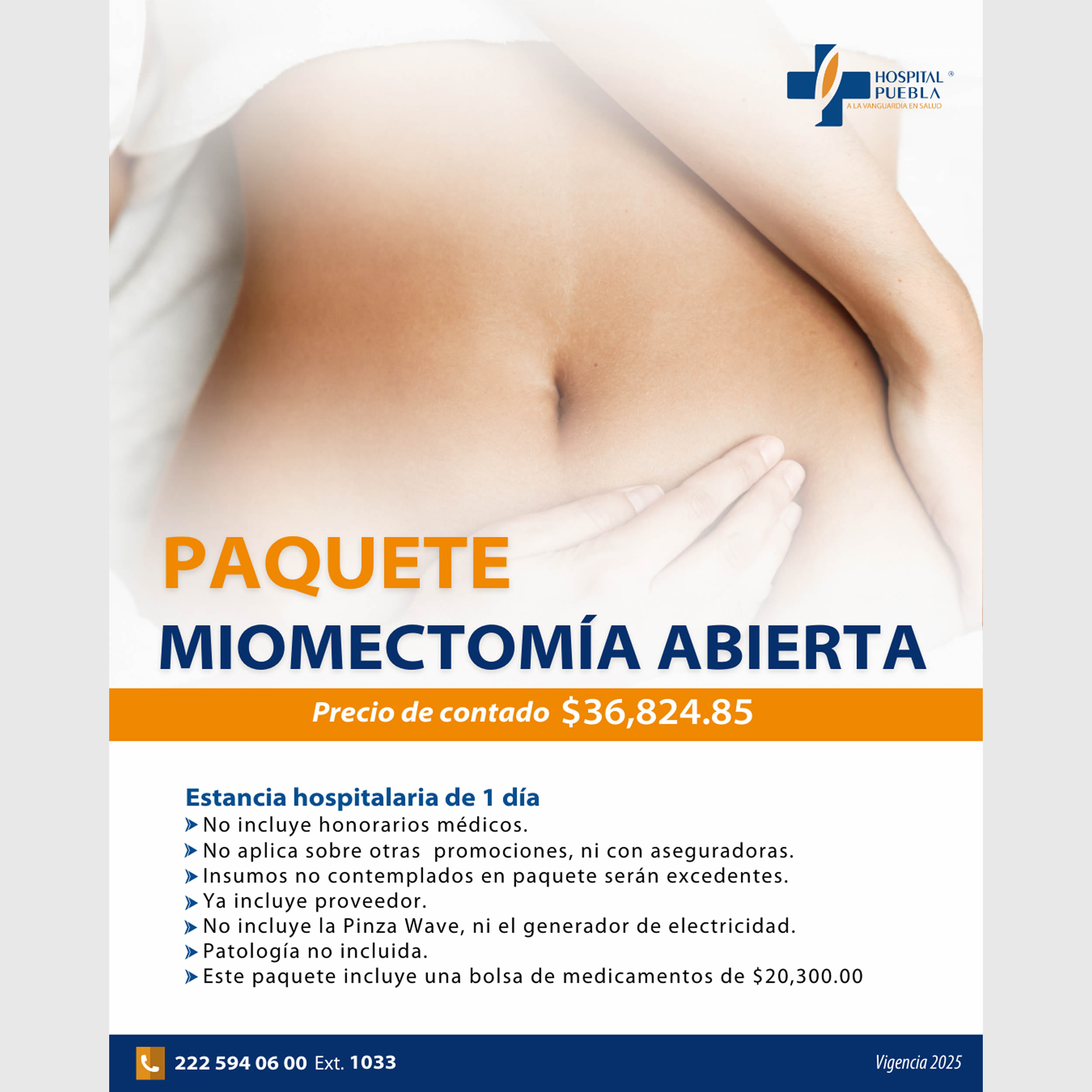 Paquete de Miomectomía abierta